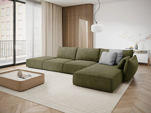 Правый угловой диван Vanda, 5 мест, зеленый цена и информация | Угловые диваны | hansapost.ee
