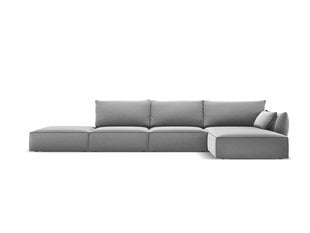 Правый угловой velvet диван Vanda, 5 мест, серый цвет цена и информация | Угловые диваны | hansapost.ee
