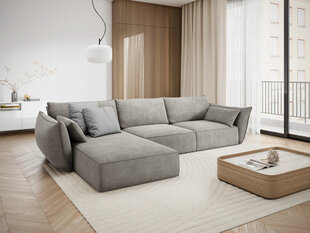 Левый угловой диван Vanda, 4 места, светло-серый цвет цена и информация | Угловые диваны | hansapost.ee