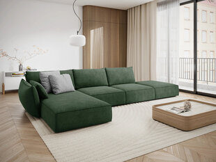 Левый угловой диван Vanda, 5 мест, цвет зеленый цена и информация | Угловые диваны | hansapost.ee