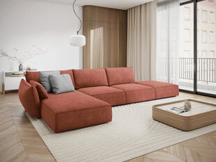 Левый угловой диван Vanda, 5 мест, красный цвет цена и информация | Угловые диваны | hansapost.ee
