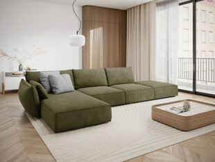 Левый угловой диван Vanda, 5 мест, зеленый цвет цена и информация | Угловые диваны | hansapost.ee