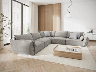 Симметричный угловой диван Vanda, 7 мест, св. серый цвет цена и информация | Угловые диваны | hansapost.ee