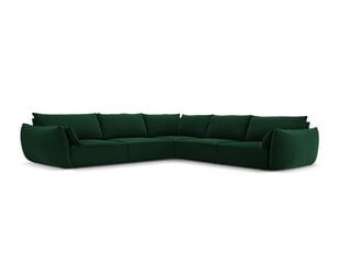 Симметричный угловой velvet диван Vanda, 7 мест, зеленый цвет цена и информация | Угловые диваны | hansapost.ee