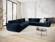 Sümmeetriline nurgadiivan velvet sofa Venus, 7 istekohta, tumesinine hind ja info | Nurgadiivanid ja nurgadiivanvoodid | hansapost.ee