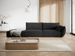 Левый диван Vanda, 4 места, темно-серый цвет цена и информация | Угловые диваны | hansapost.ee