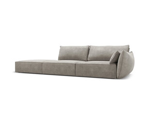 Левый диван Vanda, 4 места, светло-серый цвет цена и информация | Угловые диваны | hansapost.ee