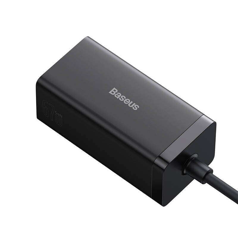Baseus GaN5 Pro wall charger 2xUSB-C + USB + HDMI, 67W (black) цена и информация | USB adapterid ja jagajad | hansapost.ee