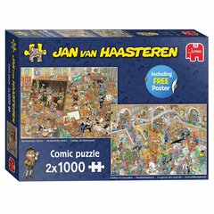 Pusle Inimesed muuseumis Jumbo Jan Van Haasteren, 2 x 1000 -osaline hind ja info | Pusled lastele ja täiskasvanutele | hansapost.ee