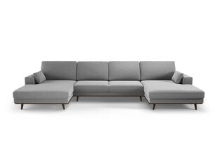 Панорамный velvet диван Hebe, 6 мест, серый цвет цена и информация | Угловые диваны | hansapost.ee