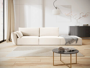 Правый Velvet диван Vanda, 4 места, св. бежевый цвет цена и информация | Угловые диваны | hansapost.ee