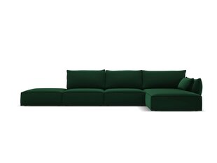 Правый угловой velvet диван Vanda, 5 мест, зеленая бутылка цена и информация | Угловые диваны | hansapost.ee