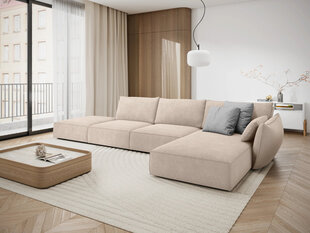 Правый угловой диван Vanda, 5 мест, бежевый цвет цена и информация | Угловые диваны | hansapost.ee