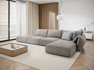 Правый угловой диван Vanda, 5 мест, светло-серый цвет цена и информация | Угловые диваны | hansapost.ee