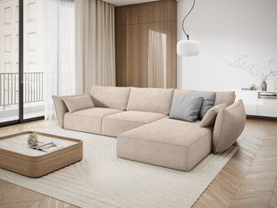 Правый угловой диван Vanda, 4 места, бежевый цвет цена и информация | Угловые диваны | hansapost.ee