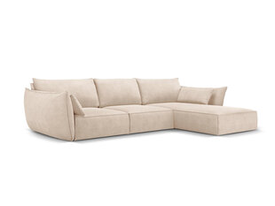 Правый угловой диван Vanda, 4 места, бежевый цвет цена и информация | Угловые диваны | hansapost.ee