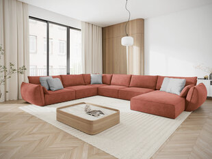 Панорамный левый диван Vanda, 8 мест, красный цвет цена и информация | Угловые диваны | hansapost.ee