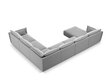 Panoraam parempoolne nurgadiivan velvet sofa Vanda, 8 istekohta, hall hind ja info | Nurgadiivanid ja nurgadiivanvoodid | hansapost.ee