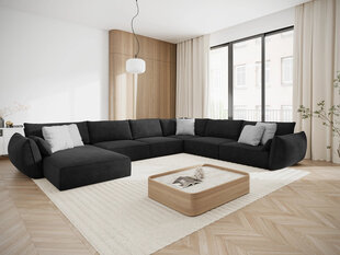 Панорамный правый диван Vanda, 8 мест, темно-серый цвет цена и информация | Угловые диваны | hansapost.ee