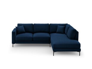 Parempoolne nurgadiivan velvet sofa Venus, 5 istekohta, tumesinine hind ja info | Nurgadiivanid ja nurgadiivanvoodid | hansapost.ee