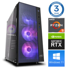 INTOP Ryzen 5 3600 32GB 240SSD M.2 NVME+1TB RTX4060Ti 8GB WIN11 цена и информация | Стационарные компьютеры | hansapost.ee