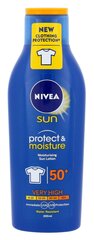 Nivea Sun Protect & Moisture päikesekaitsekreem 200 ml цена и информация | Кремы от загара | hansapost.ee