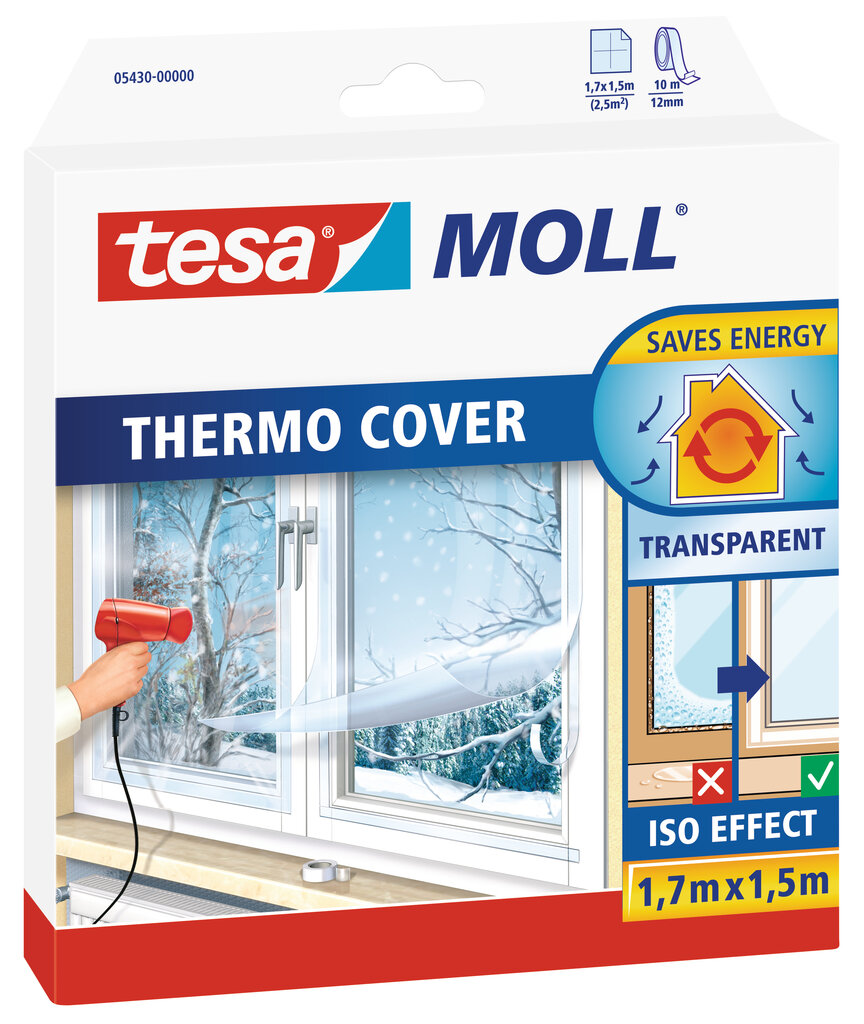 Termokile aknale Tesa ThermoCover 1,7mx1,5m цена и информация | Ehitusvahud ja silikoonid | hansapost.ee