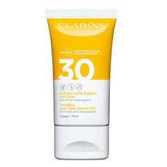 Солнцезащитный крем для лица Clarins invisible sun care - TO - OIL FACE SPF30, 50 мл цена и информация | Кремы от загара | hansapost.ee
