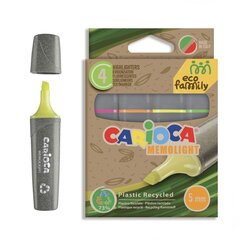 Текстовые маркеры Carioca Ecofamily Memolight, 4 шт. цена и информация | Канцелярские товары | hansapost.ee