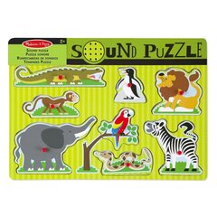 MELISSA & DOUG Пазл со звуками "Зоопарк" цена и информация | Развивающие игрушки для детей | hansapost.ee