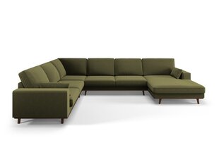 Panoraam vasakpoolne nurgadiivan Velvet Sofa Hebe, 6 istekohta, roheline цена и информация | Угловые диваны | hansapost.ee