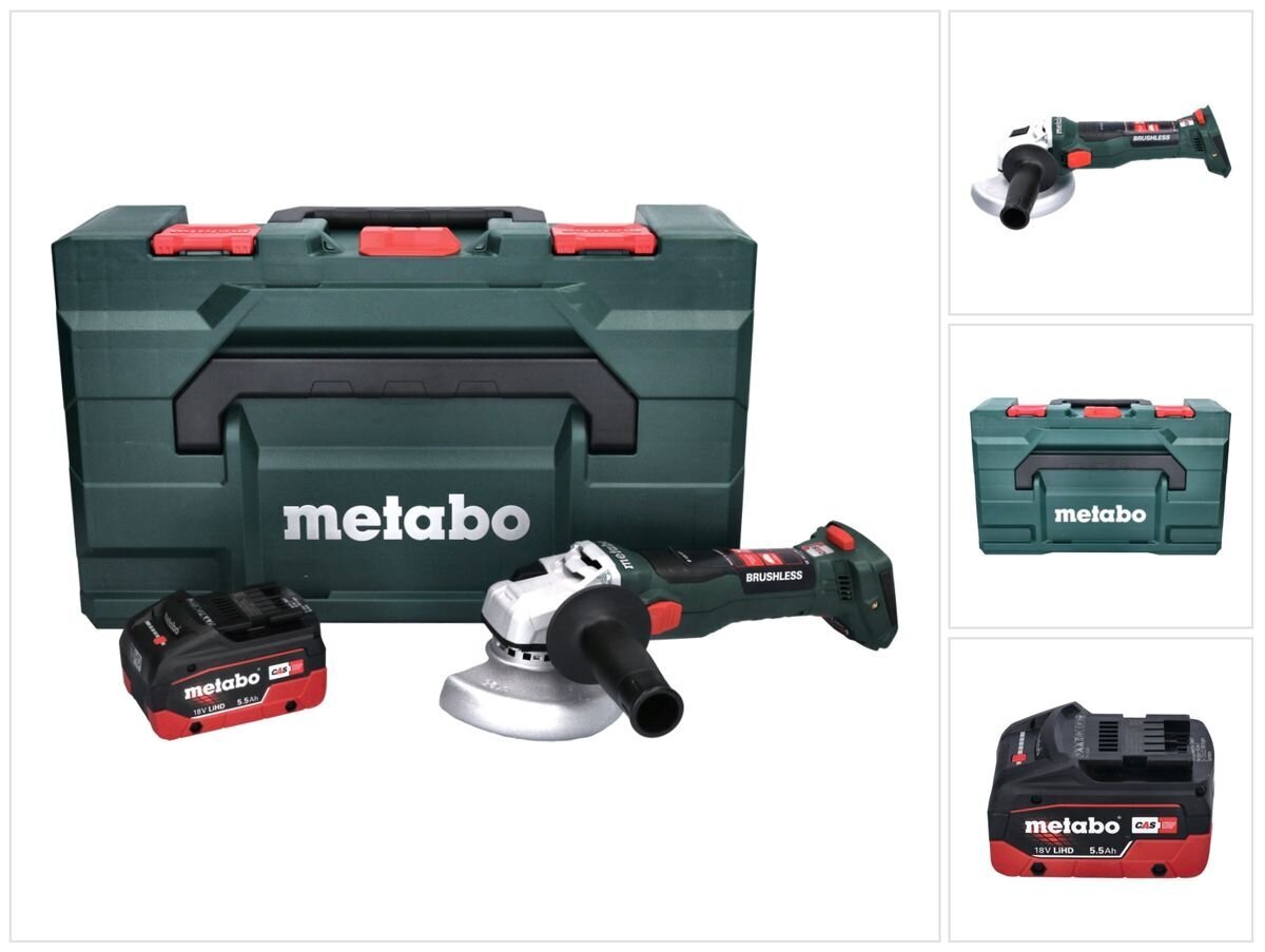 Аккумуляторная угловая шлифовальная машина Metabo W 18 LT BL 11-125 цена |  hansapost.ee