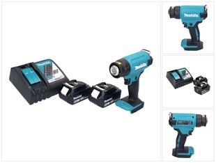 Аккумуляторный фен с горячим воздухом Makita DHG 180 RG цена и информация | Строительные фены | hansapost.ee