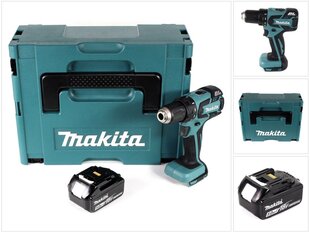 Аккумуляторная дрель Makita DDF 459 T1J цена и информация | Дрели и шуруповёрты | hansapost.ee