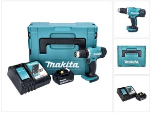 Аккумуляторная дрель Makita DDF 453 RT1J цена и информация | Дрели и шуруповёрты | hansapost.ee