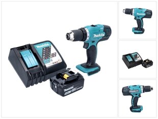 Аккумуляторная дрель Makita DDF 453 RT1 цена и информация | Дрели и шуруповёрты | hansapost.ee