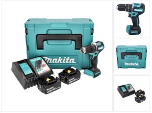 Аккумуляторная ударная дрель Makita DHP 487 RTJ цена и информация | Дрели и шуруповёрты | hansapost.ee