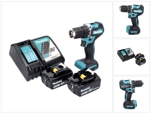 Аккумуляторная дрель Makita DDF 487 RG цена и информация | Дрели и шуруповёрты | hansapost.ee