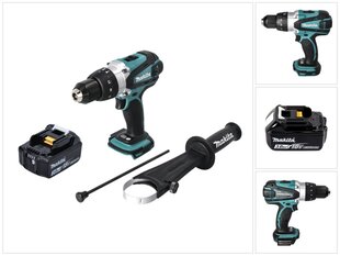 Аккумуляторный шуруповерт Makita DHP 458 F1 цена и информация | Дрели и шуруповёрты | hansapost.ee