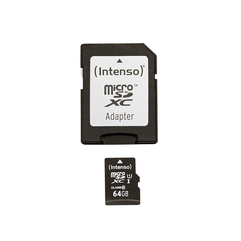 MicroSD Mälikaart koos Adapteriga INTENSO 34234 UHS-I XC Premium Must цена и информация | Mälukaardid mobiiltelefonidele | hansapost.ee