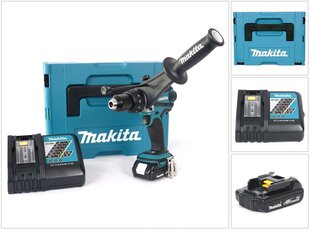 Аккумуляторный шуруповерт Makita DHP 458 Y1J-D цена и информация | Дрели и шуруповёрты | hansapost.ee