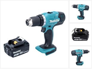 Аккумуляторная дрель Makita DDF 453 F1 цена и информация | Дрели и шуруповёрты | hansapost.ee