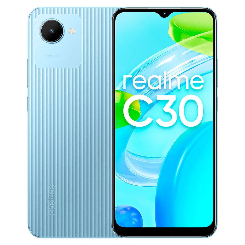 Nutitelefonid Realme C30 3GB 32GB, 6.5", sinine hind ja info | Telefonid | hansapost.ee
