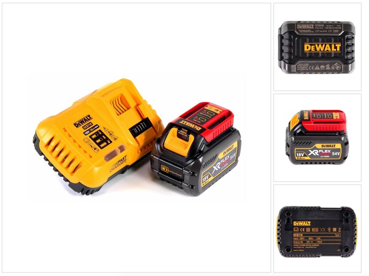 Aku ja laadija komplekt Dewalt DCB 118 T1 цена и информация | Akutrellid, puurid ja kruvikeerajad | hansapost.ee