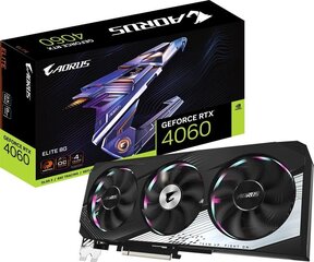 Gigabyte GeForce RTX 4060 Aorus Elite GV-N4060AORUS hind ja info | Videokaardid | hansapost.ee