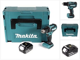 Аккумуляторная дрель Makita DDF 485 T1J цена и информация | Дрели и шуруповёрты | hansapost.ee