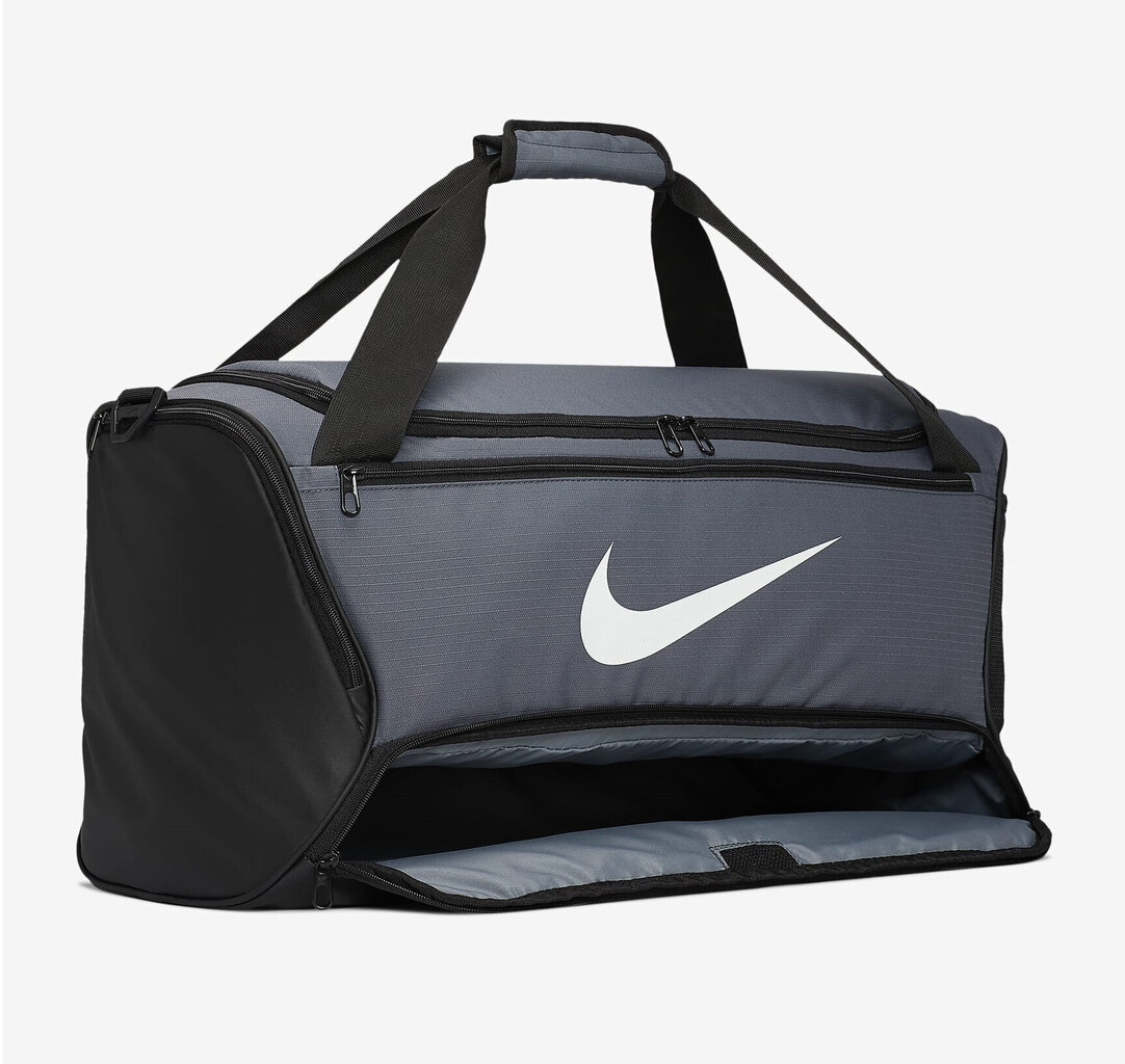 Nike spordikott BRASILIA M DUFF - 9.0 (60L), tumehall-must цена и информация | Käekotid naistele | hansapost.ee