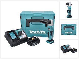 Аккумуляторная угловая дрель Makita DDA 351 RT1J цена и информация | Дрели и шуруповёрты | hansapost.ee