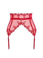 Lonesia Lace Suspender Belt - Red S/M hind ja info | Obsessive Riided naistele | hansapost.ee