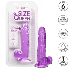 Дилдо: Calex Size Queen, фиолетовый, 15.3 см цена и информация | Фаллоимитаторы | hansapost.ee